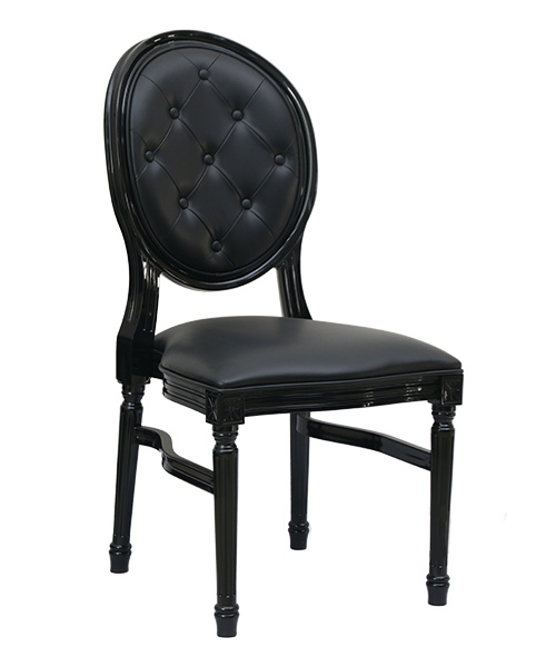 Black +Tufted back