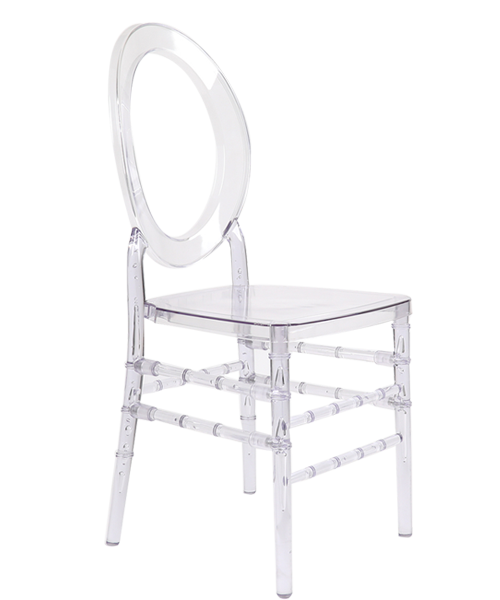 KD Clear O Back Chair-Hollow  Back