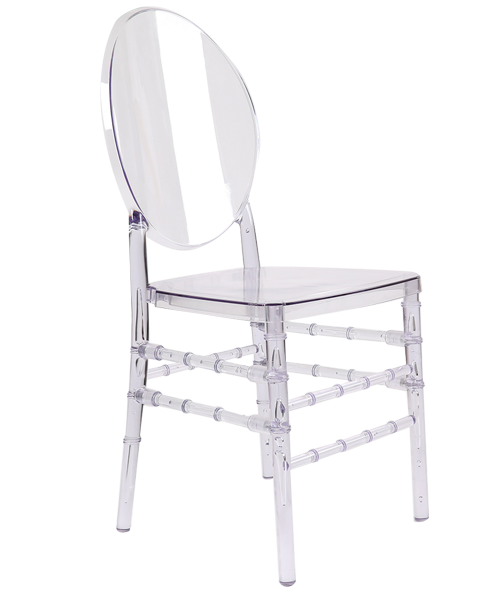 KD Clear O Back Chair-Solid Back
